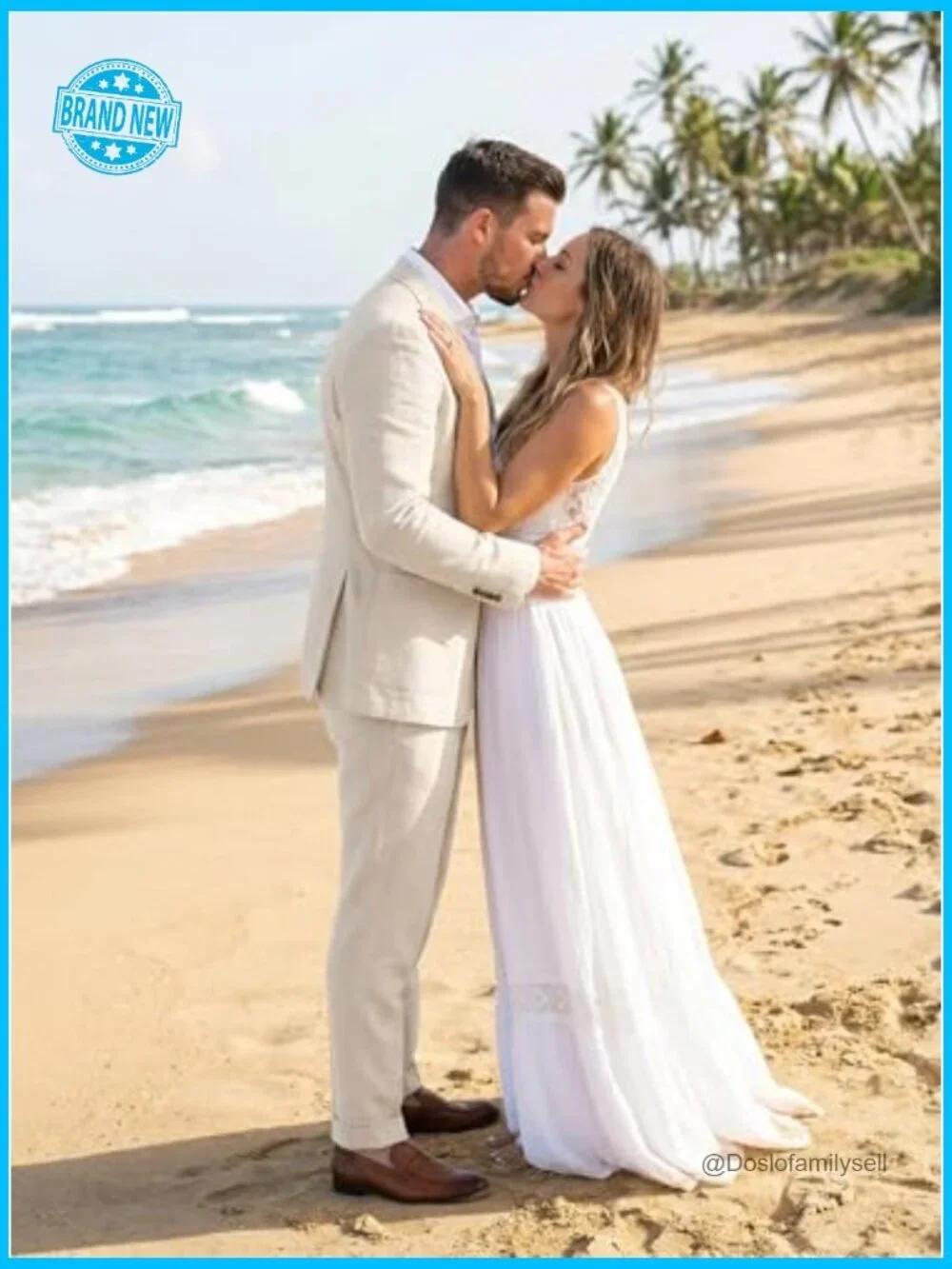 Men's Linen Suit Two Piece Set Modern Fitted Blazer Pants Wedding Formal